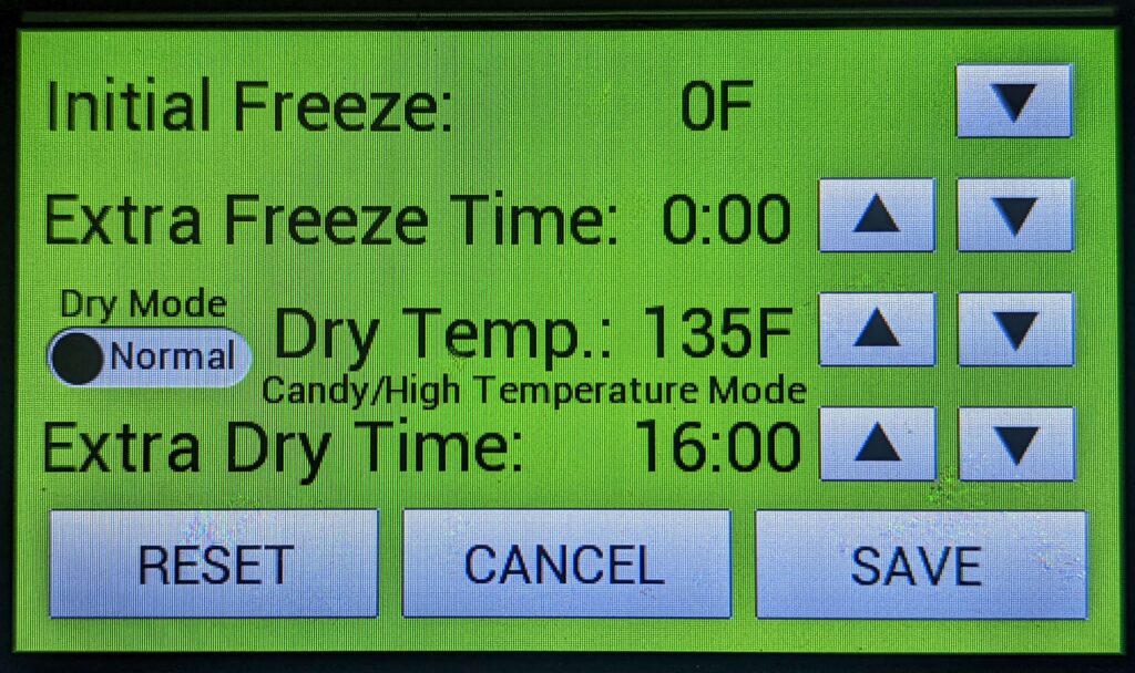How To Add Dry Time To Freeze Dryer